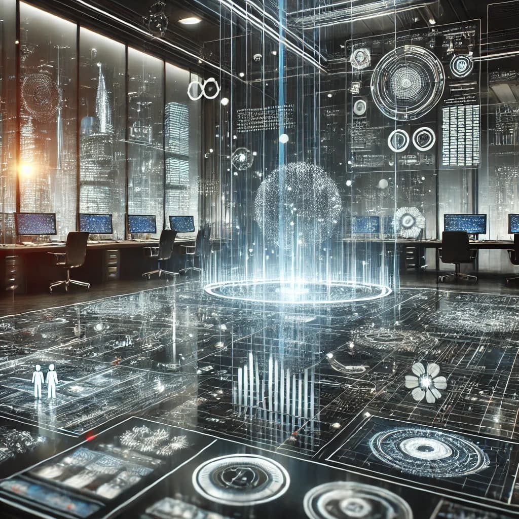 Futuristic Business Technology Interface